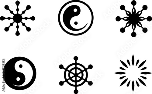 Yin Yang Symbol Set – Spiritual Balance Designs