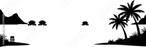 Tropical Beach Relaxation Under Palm Trees 