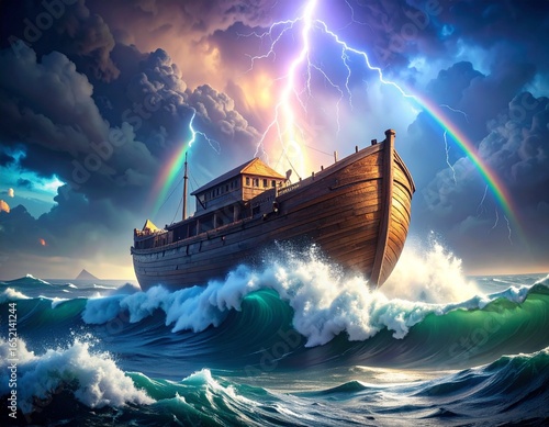 Noah’s Ark in the Flood Storm