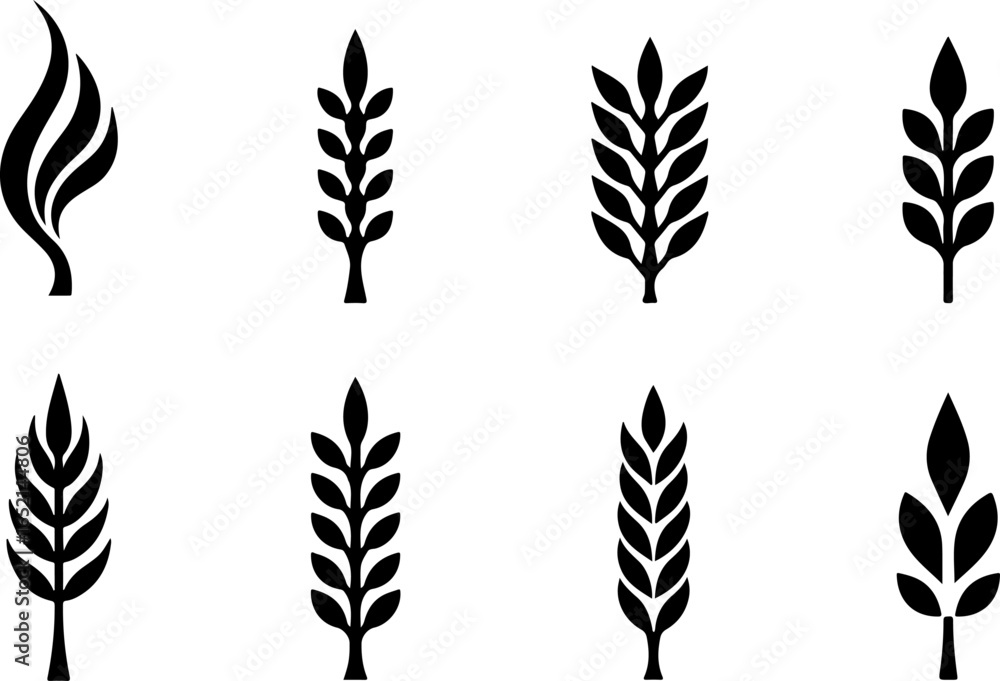 Fototapeta premium “Wheat & Grain Silhouette Vector Bundle”