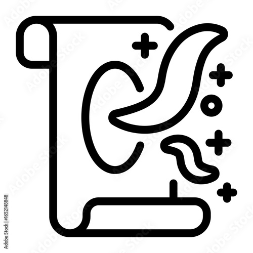 This Magic Scroll icon is suitable for Fantasy Adventure, Movie, etc.