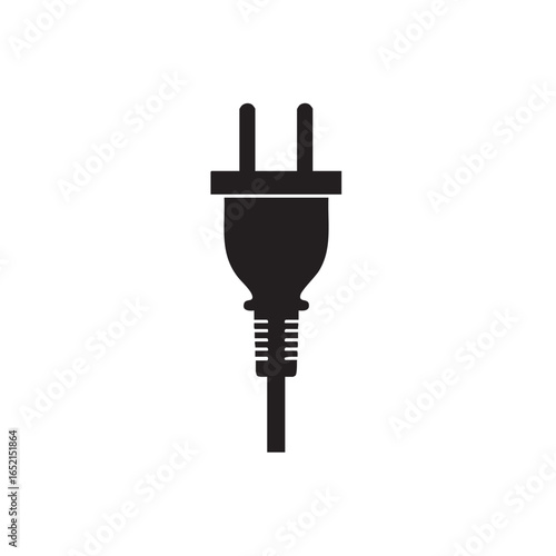 European Style Plug Vector Illustration for Electrical Connections and Power Supplies with Safety Insulation and Clear Design