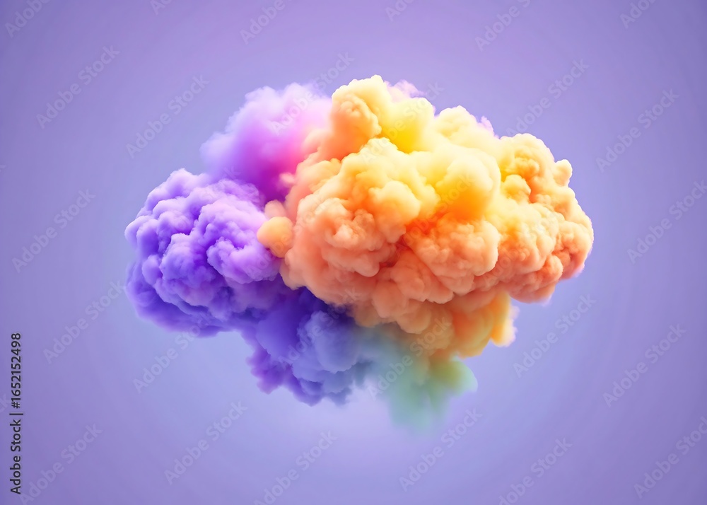Obraz premium bright gradient smoke cloud isolated design