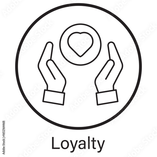 loyalty Icon, Customer Loyalty Program Guidelines, Loyalty Retention Strategy, Brand Loyalty Development Plan, Loyalty Reward Policy, Long-Term Loyalty Framework, vector