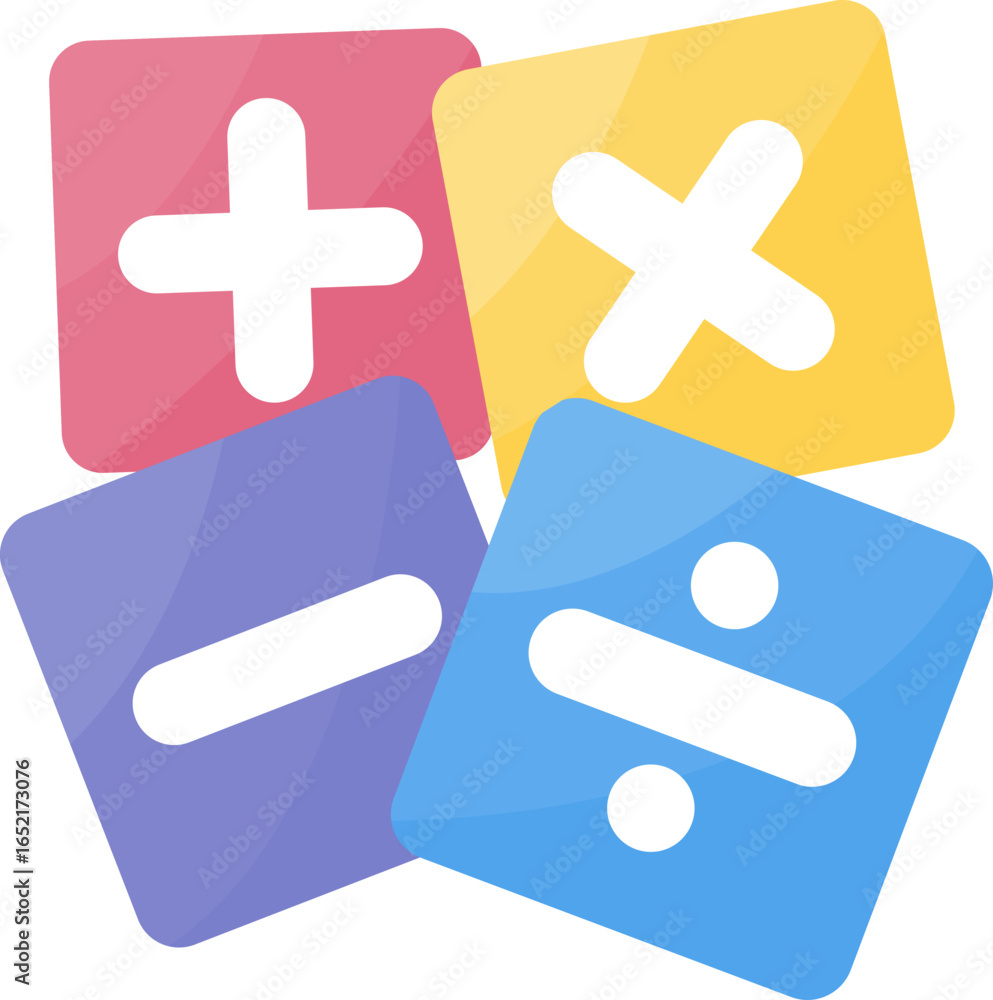 Fototapeta premium Mathematic symbol number learning