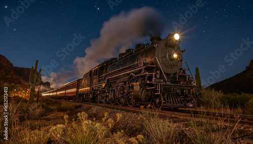 Steam train in Wild West , USA.