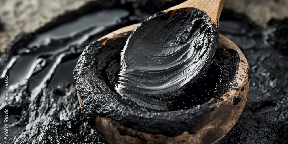 Obraz premium Harnessing the healing properties of black mud