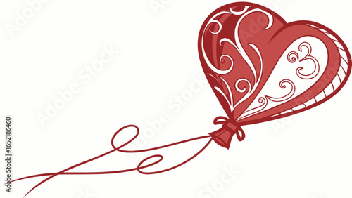 Download vector heart balloon illustration for valentine's day card and romantic design projects free file