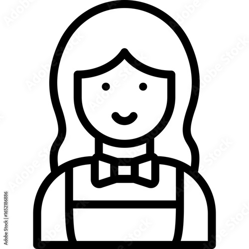 waiter icon illustration design with outline