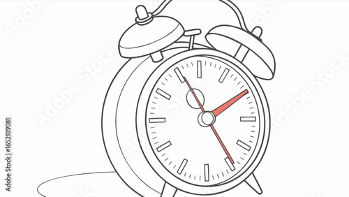 Alarm clock vector illustration for time management and wake up call graphic design and art projects design