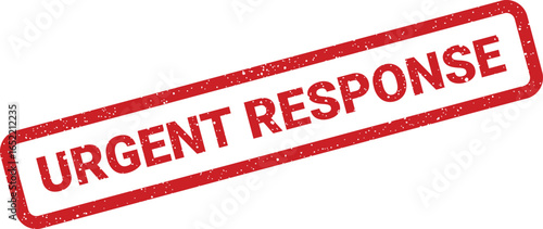 Red distressed stamp with the words Urgent Response diagonally across