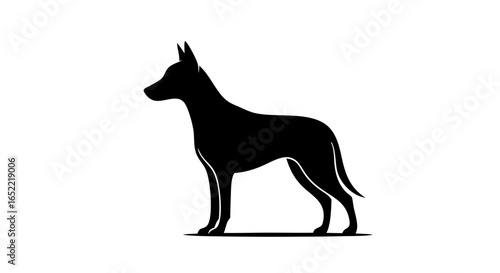 Silhouette of a Dog Elegant Canine Illustration