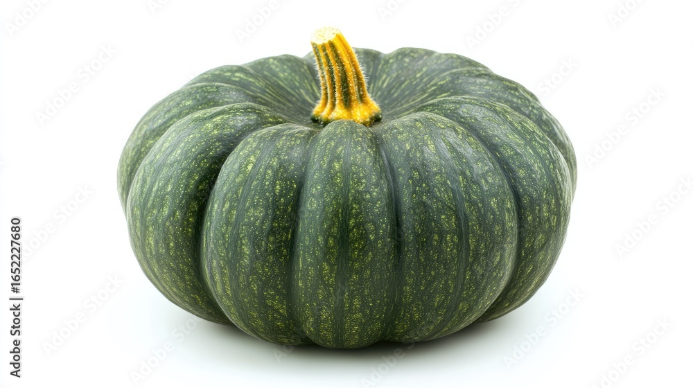 Studio shot of a green pumpkin, crisp focus on texture and color, clean white background Studio shot of a green pumpkin, crisp focus on texture and color, clean white background