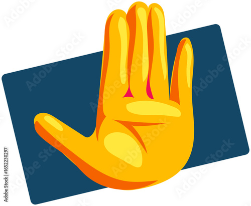 Pushing Away Hand Sign Icon