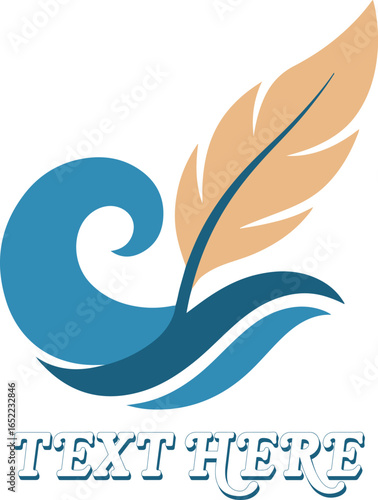 vector illustration of a feather pen