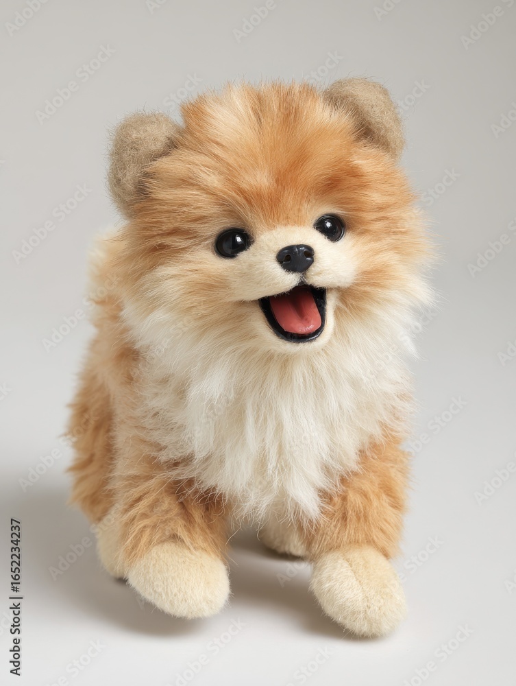 Obraz premium pomeranians enjoy short bursts of activity such as playful chases and interactive toys keeping their small energetic bodies engaged
