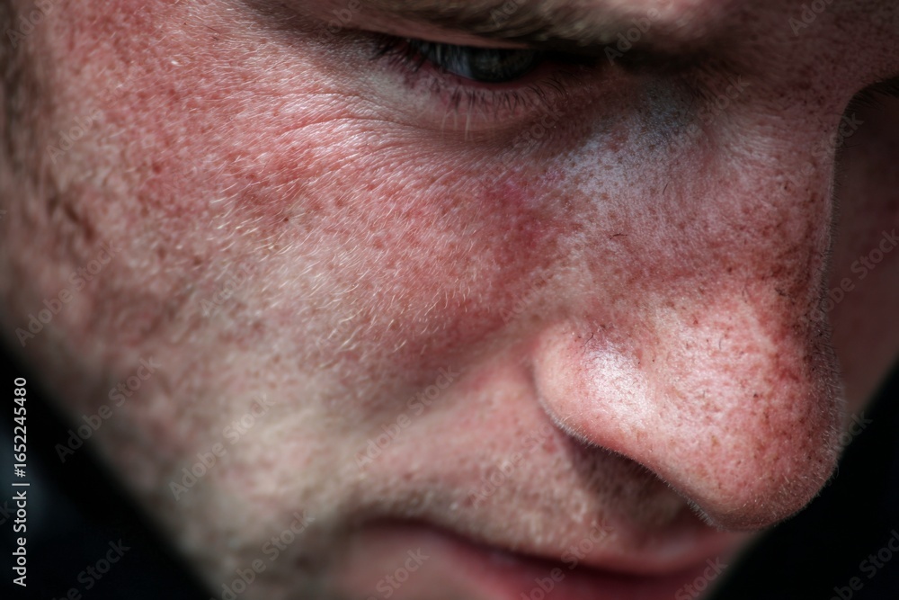 Fototapeta premium close up of man with disbelief