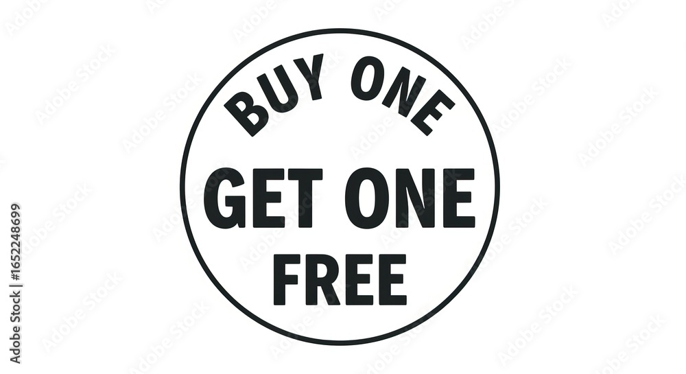 Fototapeta premium Amazing buy one get one free offer for ultimate savings and value