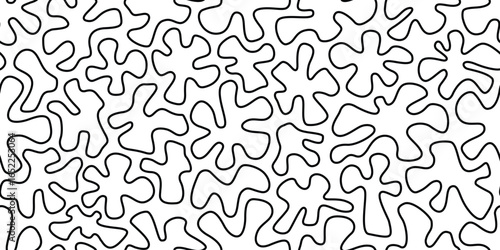 camouflage doodle seamless pattern flower wave ocean water line scarf vector cartoon gift wrapping paper tile background repeat wallpaper illustration design