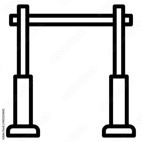 Pull-Up Bar  Icon Element For Design