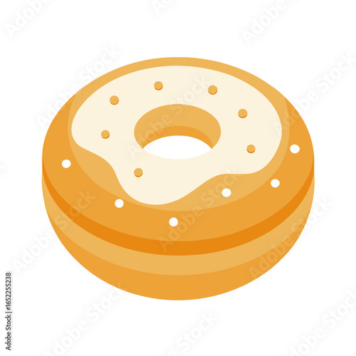 vector illustration of a bagel