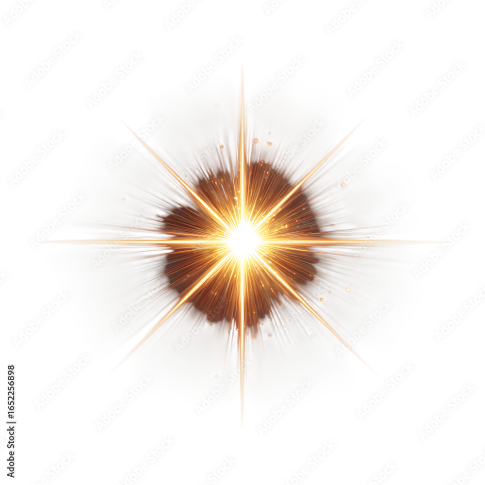 Obraz premium Explosion Burst Graphic Dynamic Energy Blast with Starburst Effect