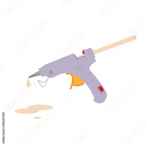 hot melt glue gun vector using electricity
