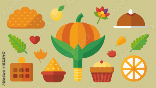 set of autumn icons
