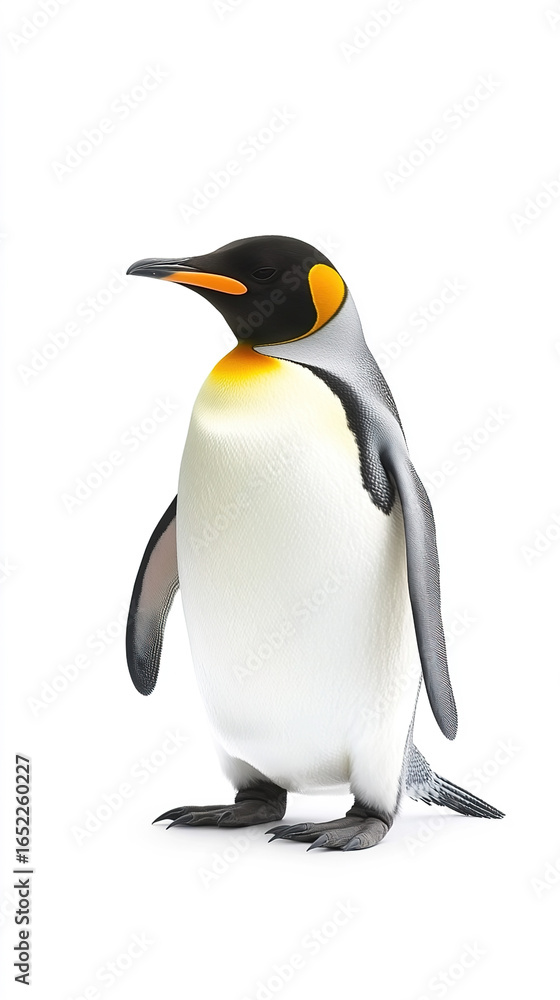 Obraz premium Close - up of King Penguin against white background