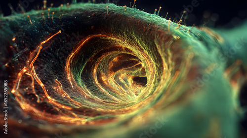 Wallpaper Mural A mesmerizing close-up of a vibrant, intricate structure, showcasing its complex and abstract pattern. The image captures the beauty and depth of the subject Torontodigital.ca