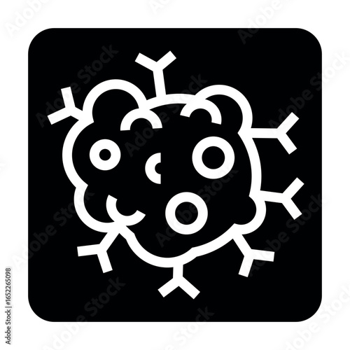 cancer black line icon for digital and print projects.