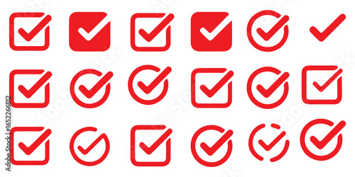 Check box icon with correct, accept checkmark icons tick box checked. Vector Illustration Eps 10