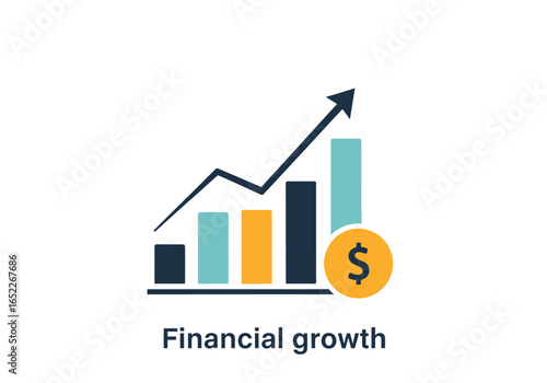 Financial growth chart showing upward trend and increasing profits.