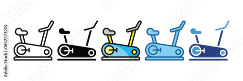 Stationary Bike  Icon Element For Design