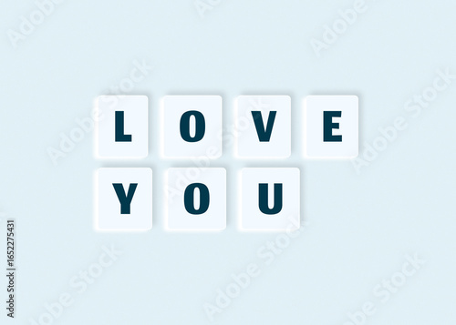 I Love You Crossword Tiles