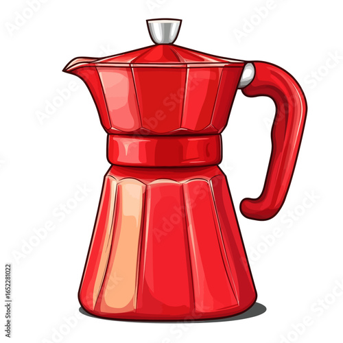 Coffee maker on white 