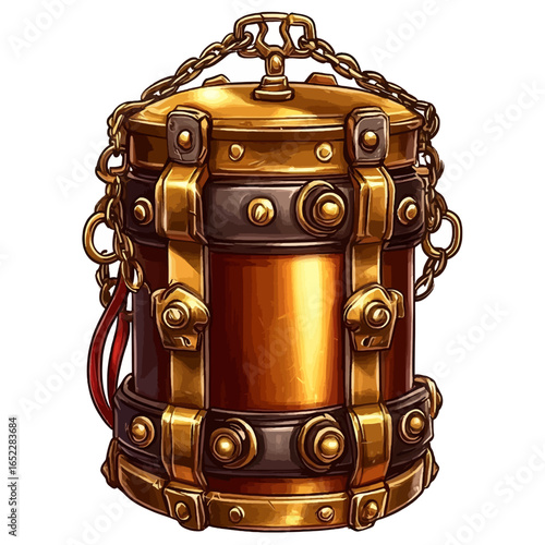 Iron barrel isolated 