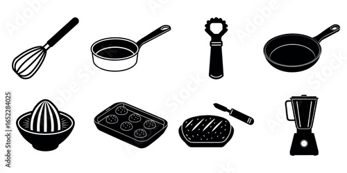 Kitchen Utensil Icon Set Cooking Tools Vector