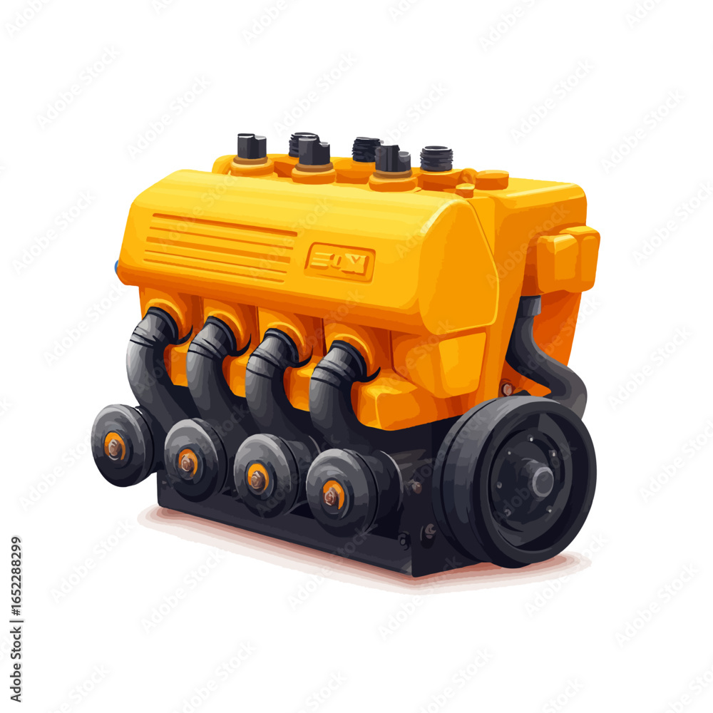 Fototapeta premium Yellow engine 