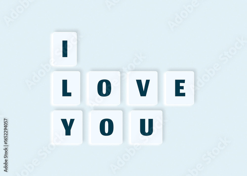 I Love You Crossword Tiles