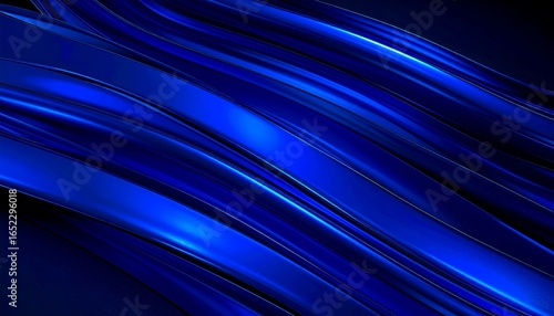 Fototapeta Naklejka Na Ścianę i Meble -  Abstract fluid blue ribbons