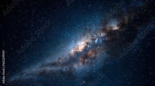 Majestic view of the milky way galaxy against a backdrop of countless stars.