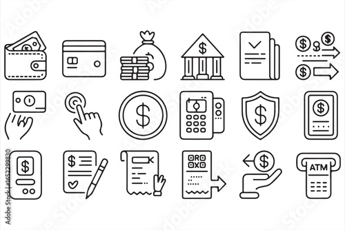Secure Finance and Mobile Banking Symbol Pack