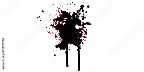 ink blots and splats. detailed ink splats Hyperrealistic Highly Detailed Isolated On Transparent Background	