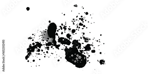 Black ink bl0t isolated on a white background