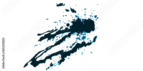 Abstract Black and White Ink Splats Creating a Grunge Effect. Transparent PNG available detailed ink splats Hyperrealistic Highly Detailed Isolated On Transparent Background	