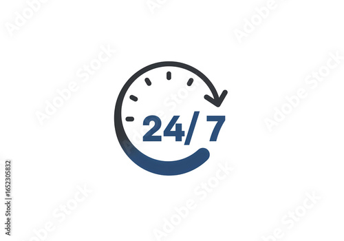 24/7 Availability: A Symbolic Representation isolated on transparent background