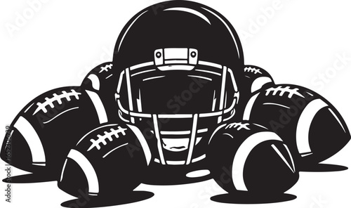 American football helmet, sports,  vector bundle