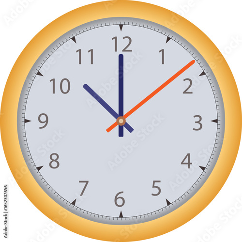 Classic Clock Vector Illustration – Analog Wall Timepiece Design for Timeless Concepts
