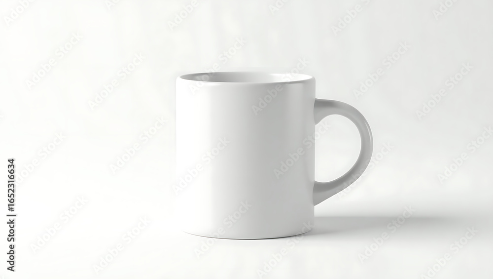 Fototapeta premium Blank White Coffee Mug Mockup